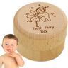 Yiurse Tandenfeedoos, Tandendoos   Leuke gesneden houten kist voor melktanden Tandencontainer voor jongen of meisje, opbergdoos cadeau, sprookjescadeaus, tandbesparing voor babyshower