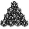 shibby 10 x polyedrische W20 dobbelstenen voor rol- en tabletopspellen (zwart)