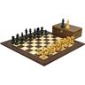 Chessgammon 20 Inch Macassar Schaakset Gewogen Ebbenhout Duitse Staunton Stukken -3.75 Inch