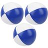 Gavigain 3-delige jongleerballen, PU-leer oefenjongleerballen, draagbare vrijetijdsballen voor binnenshuis (Blue White)