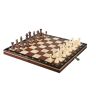 SGUM-SR Schaakspel Opvouwbaar schaakspel Professioneel draagbaar reisschaakbordspellen met schaakstukken en opbergvakken/schaakspel (schaakspel)