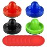 Qianly Air Hockey Pushers en Pucks 2,5 inch Pucks 96 mm Doelgrepen Air Hockey Paddles, 4 Pushers, 8 Pucks en 4 Pads, 4 kleuren