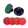 Yeelan Air Hockey Pushers & Pucks set, groot formaat, (2 Navy pushers + 2 lints + 4 Red Pucks)