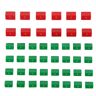 Socobeta Hotel en Huis Game Piece Plastic Hotels Huizen Game Piece Supplement Accessoires Game Set van 32PCS Green House en 12PCS Red Hotel Vervangingen