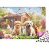 KHHKJBVCE Cats And Dogs Houten puzzel met 1000 stukjes, artistieke puzzel, 1000 stukjes, 1000 stukjes, artistieke decoratie, geschikt voor kinderen ouder dan 12 jaar, 1000 stuks (75 x 50 cm)