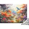 HAIWANGWH Puzzel van hout, vogels, 500 stuks, kleurrijke vogels, bloemen en vogels, hoge resolutie, onmogelijk, klassiek, cadeau voor volwassenen, familie, cadeau, 500 stuks (52 x 38 cm)