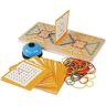 RMENGZHOUXI Rubber Tie Nail Geoboard-speelgoed Creatief houten geoboard-speelgoed met elastiekjes Geometrie Educatief speelgoed met patroonkaarten Manipulatief materiaal Array Blok Geoboard-speelgoed