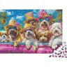 KHHKJBVCE Cheerful Dog Puzzel van hout, 500 stukjes, artistieke puzzel, 500 stukjes, 500 stukjes, artistieke decoratie, geschikt voor kinderen vanaf 12 jaar, 500 stuks, 52 x 38 cm