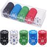 XZM 100 stuks pokerkoffer, deluxe pokerset, casino, tokens, acryl, pokerchips, set met doos voor counting markers, pokerchips, roulette, casino chips, pokerchips, keramiek