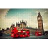 GUOHLOZ 1000 Piece Jigsaw Puzzle for Adults & for Kids Age 6 and Up, Engeland, Londen, Westminster Abbey, Rode Bus, 75x50cm