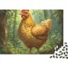 JIANQIANG Rooster Puzzel voor volwassenen, 300 stukjes, leuke decoratie voor thuis, aangekondigde poultry, impossible puzzel, cadeau voor liefde en vriend, 300 stuks, 40 x 28 cm