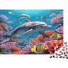 FSMHDG Creatieve familie-hobby: Dolphins   500 stukjes houten puzzel   voor volwassenen en adolescenten   bevordert teamgeest