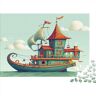 MCSQAEEZE Beautiful Sailing Puzzel 300 stukjes voor volwassenen scheepvaartschip duurzame puzzel educatief spel geschenken