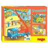 HABA 305469 Puzzels op de bouwplaats, puzzelcollectie met 3 bouwplaats-motieven voor kinderen vanaf 4 jaar, bouwplaatpuzzels met elk 24 delen voor de training van de concentratie en fijne motoriek