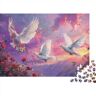 KHHKJBVCE Rose Dove Houten puzzel met 300 stukjes, artistieke puzzel, 300 stukjes, 300-delige puzzel, artistieke decoratie, geschikt voor kinderen vanaf 12 jaar, 300 stuks (40 x 28 cm)