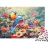 FSMHDG Creatieve familie-hobby: vogels en bloemen, puzzel van 1000 stukjes, houten puzzel, voor volwassenen en adolescenten, bevordert teamgeest