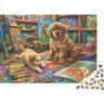 KHHKJBVCE Artistieke Cats And Dogs Houten puzzel met 500 stukjes, 500 stukjes, 500 stukjes, artistieke decoratie, geschikt voor kinderen vanaf 12 jaar, 500 stuks (52 x 38 cm)