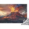 PMVCFRXA Vulkaanuitbarsting puzzel 1000 stukjes geschikt voor volwassenen vulkaanuitbarsting houten puzzel een extreem veeleisende gameplay 1000 stuks (75 x 50 cm)