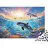 SkyClouf Viszwerm, 500 stukjes, puzzel voor volwassenen, impossible puzzel, viszwerm, behendigheid, spel, plezier, gezinnen, puzzels, geschenk, houten speelgoed, 500 stuks, 52 x 38 cm