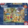 Schmidt Spiele 58423 Thomas Kinkade, Kiddinx, Benjamin Blümchen, een dag in de Neustadder Zoo, puzzel met 1000 stukjes