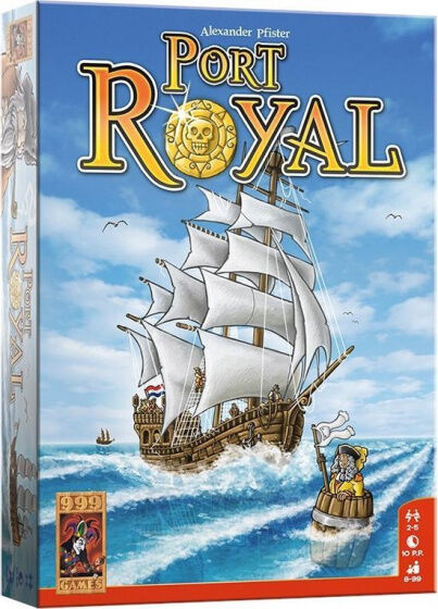 999 Games kaartspel Port Royal 17,8 cm karton blauw 121 delig - Blauw