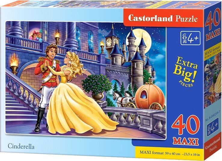 Castorland vloerpuzzel Cinderella Maxi 40 stukjes - Multicolor