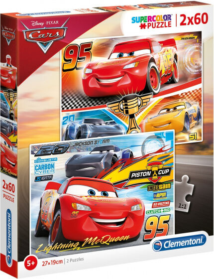 Clementoni legpuzzel Disney Cars 3 jongens karton 120 stukjes - Multicolor