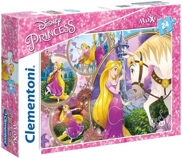 Clementoni supercolor maxi legpuzzel Disney Princess 24 stukjes - Multicolor