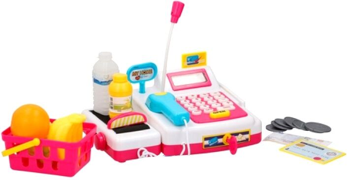 Eddy toys speelgoedkassa met boodschappen 14 delig - Multicolor