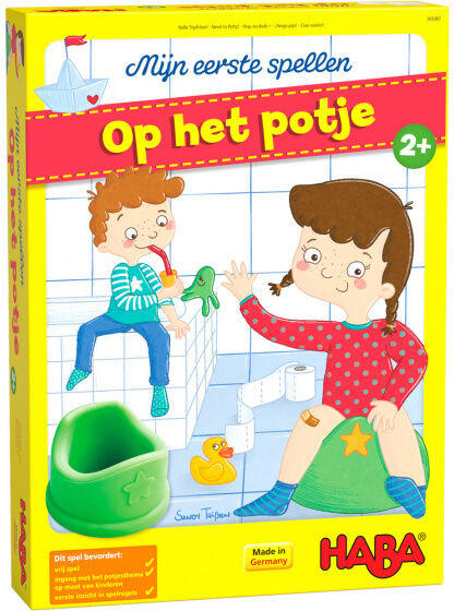 Haba leerspel Op Het Potje junior karton/siliconen 7 delig (NL) - Multicolor