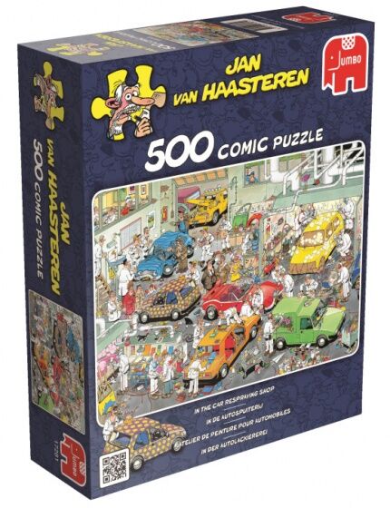 Jumbo legpuzzel Jan van Haasteren In de Autospuiterij 500 stukjes - Multicolor
