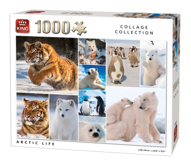 King Legpuzzel Collage Arctic Life 1000 Stukjes - Wit