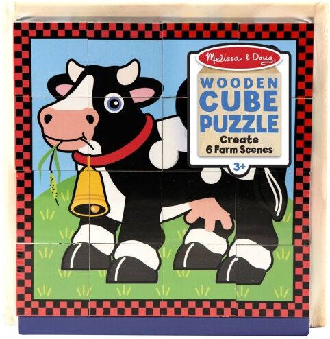 Melissa & Doug blokkenpuzzel Boerderij junior hout 16 delig - Multicolor