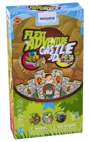 Miniland bouwpakket Flexi Adventure 3D Castle jongens 19 delig - Multicolor