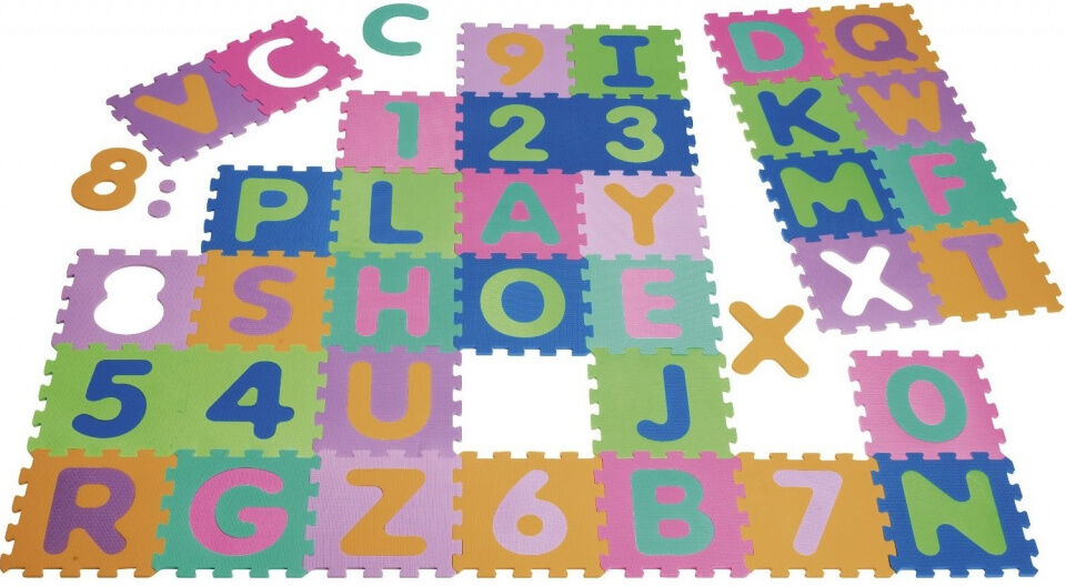 Playshoes vloerpuzzel junior 30 cm foam 36 delig - Multicolor