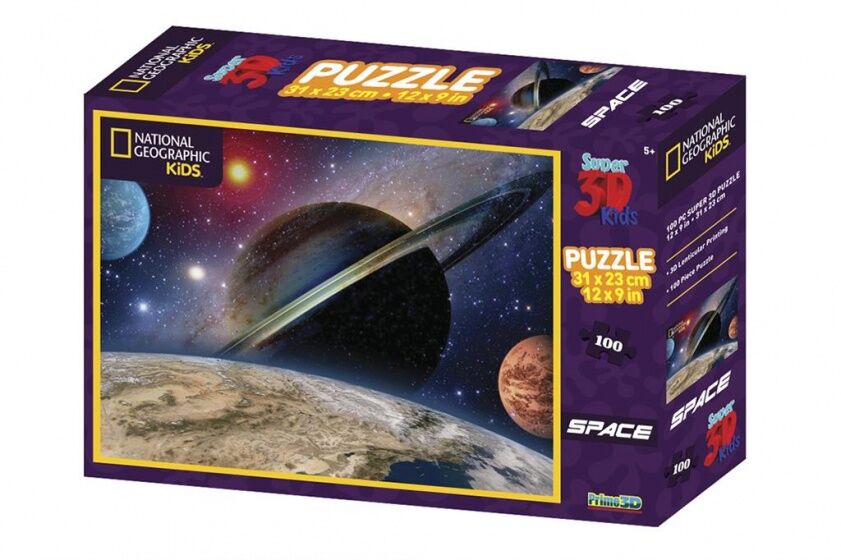 Prime 3D puzzel ruimtelandschap 100 stukjes - Multicolor