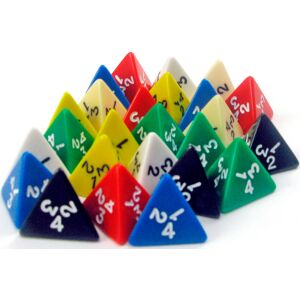 Rollespill RPG Dice D4 Terning - 1 stk Tilfeldig farge