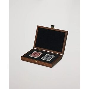 Manopoulos Wooden Card Case Dark Brown