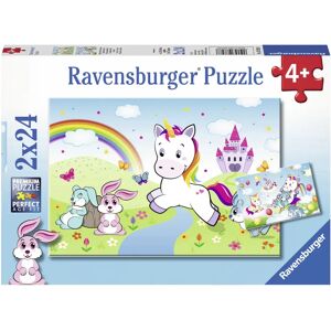 Puslespill 2x24 Enhjørning Ravensburger