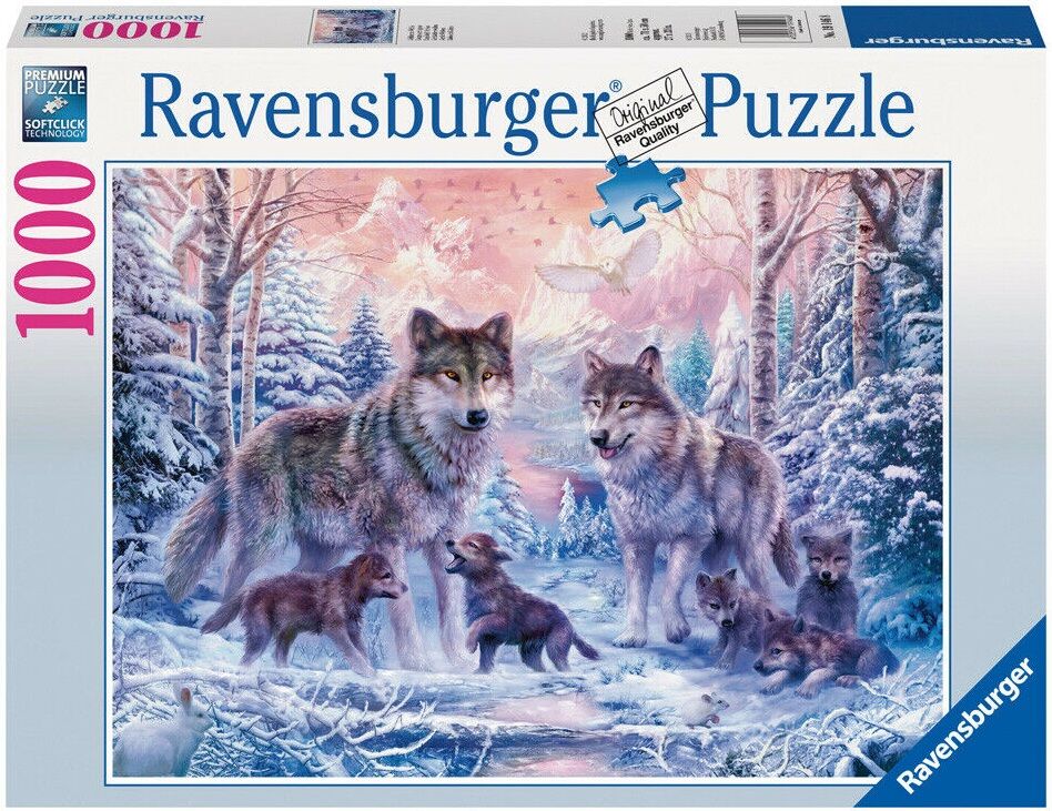 Arctic Wolves 1000 biter Puslespill Ravensburger Puzzle 70 x 50 cm