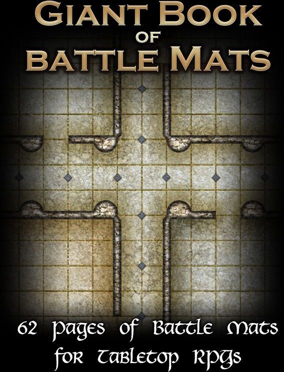 Book Of Battlemats GIANT - 62 sider Spiralinnbundet - 2,5 cm rutenett