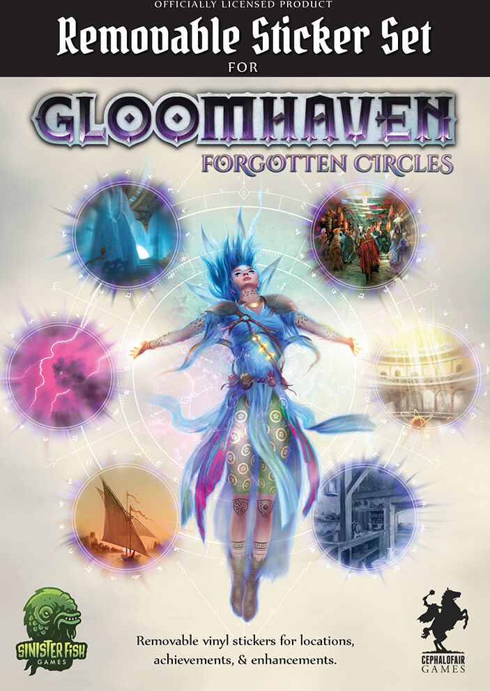 Gloomhaven Forgotten Circle Sticker Set Removable Sticker Set