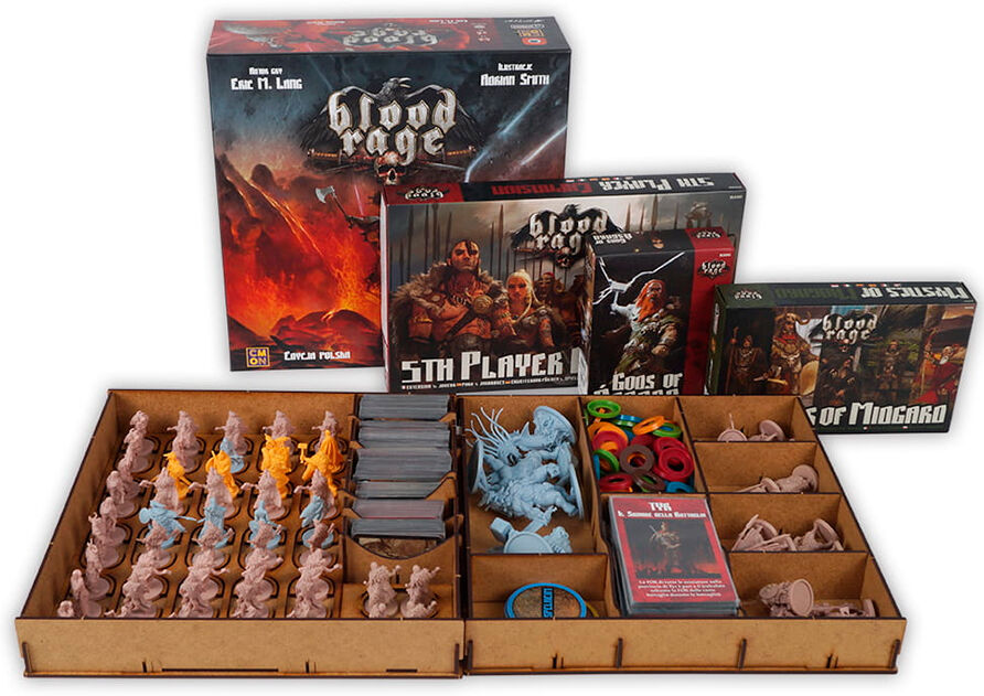 Blood Rage + Expansions Insert Få system i spillboksen