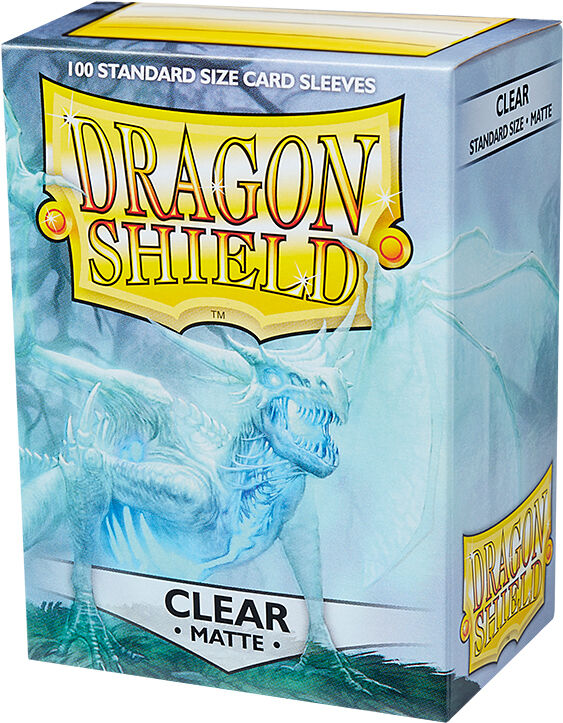 Dragon Sleeves Matte Clear x100 - 63x88 m/box Dragon Shield Kortbeskyttere med deckbox
