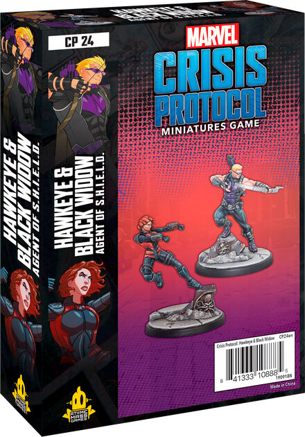 Marvel Crisis Protocol Hawkeye/Black Wid Utvidelse til Marvel Crisis Protocol