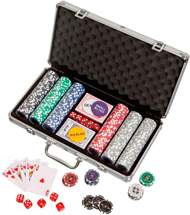Pokersett med 300 sjetonger