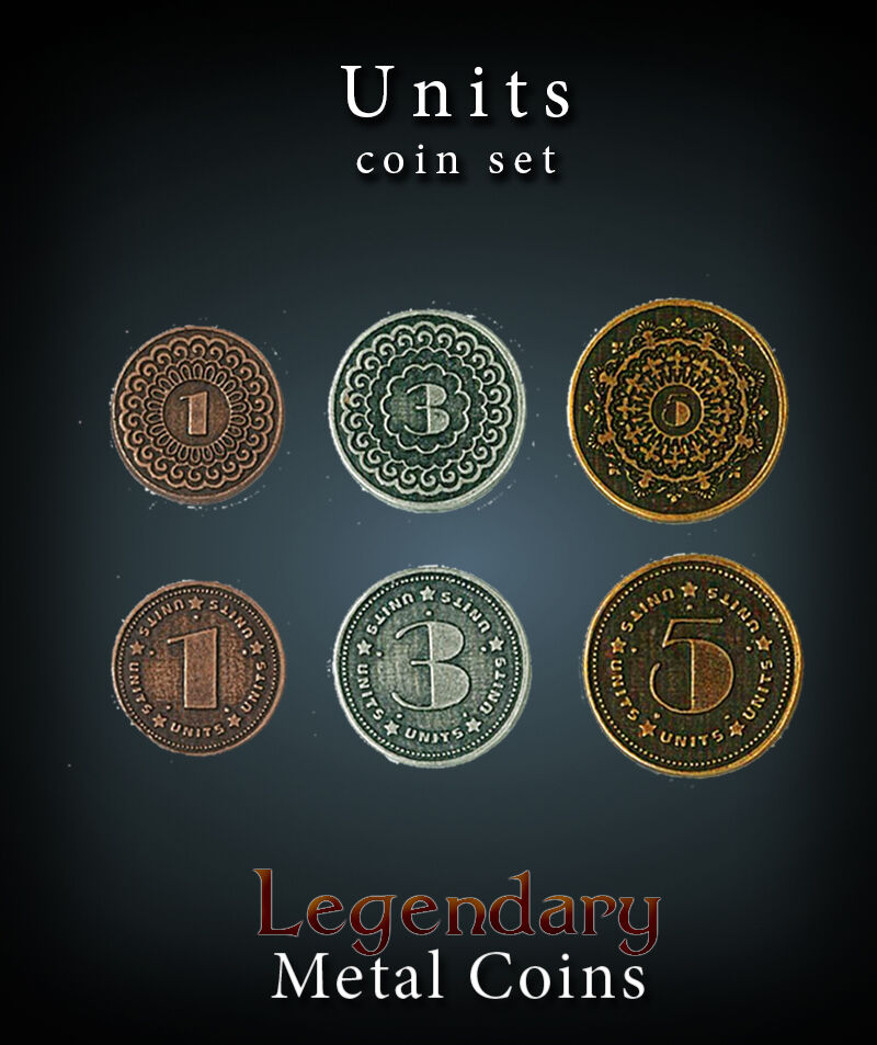 Legendary Metal Coins Units Set