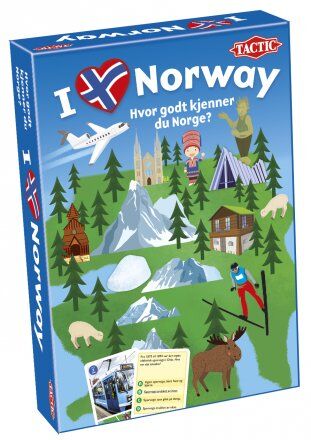 Jeg Elsker Norge Brettspill Hvor godt kjenner du Norge?