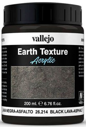 Lava Vallejo Texture Black Lava Asphalt 200ml Earth Texture Acrylic