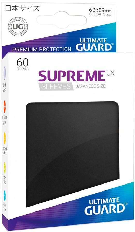 Sleeves UX Japansk Sort 60 stk 62x89 mm Ultimate Guard Kortbeskytter/DeckProtect